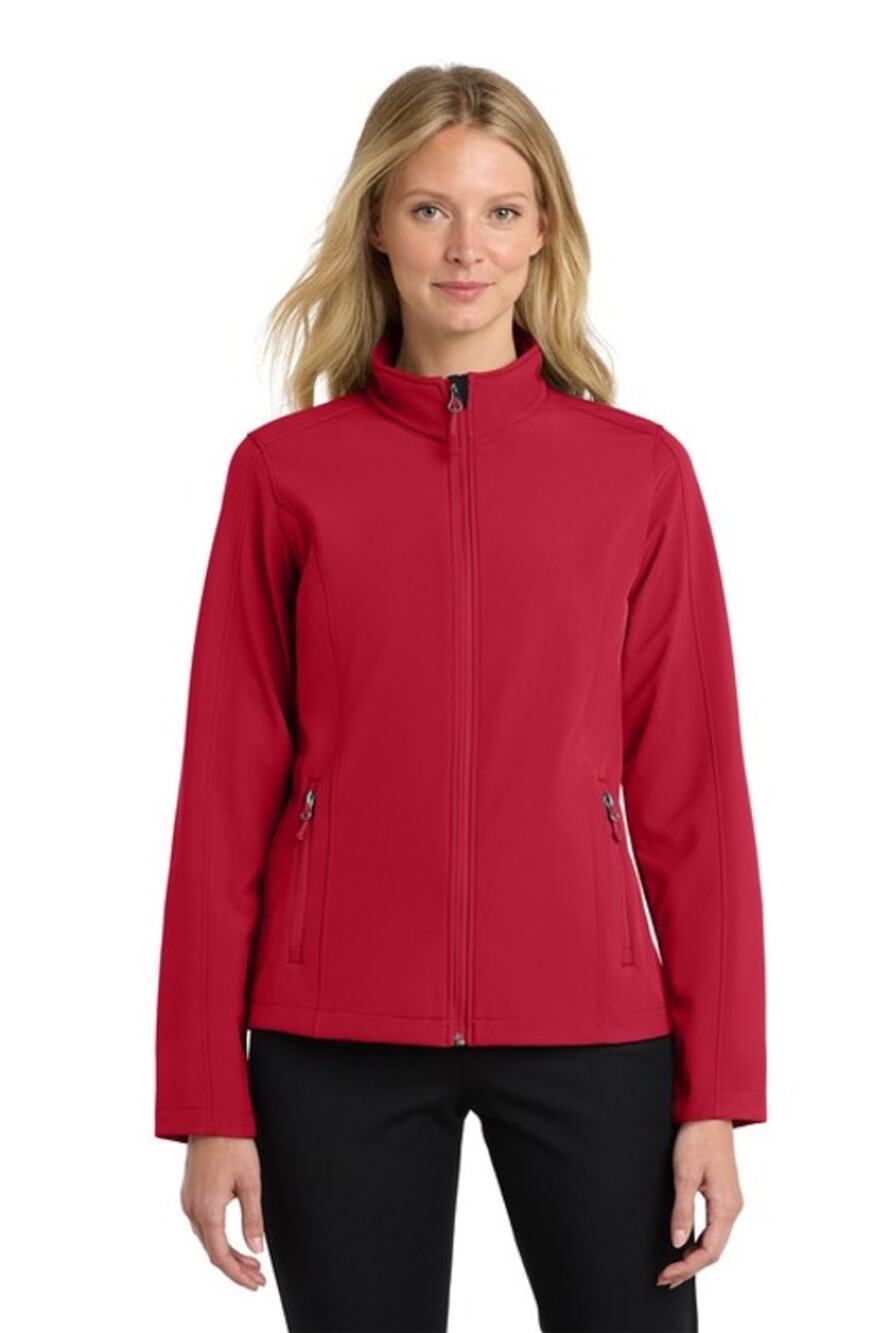 Port Authority Women's M Red Core Soft Shell Fleece Lined Jacket Gorpcore U7-21